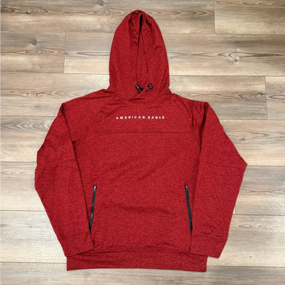 American Eagle Outfitters Maroon Patterned Hoodie Men’s Medium